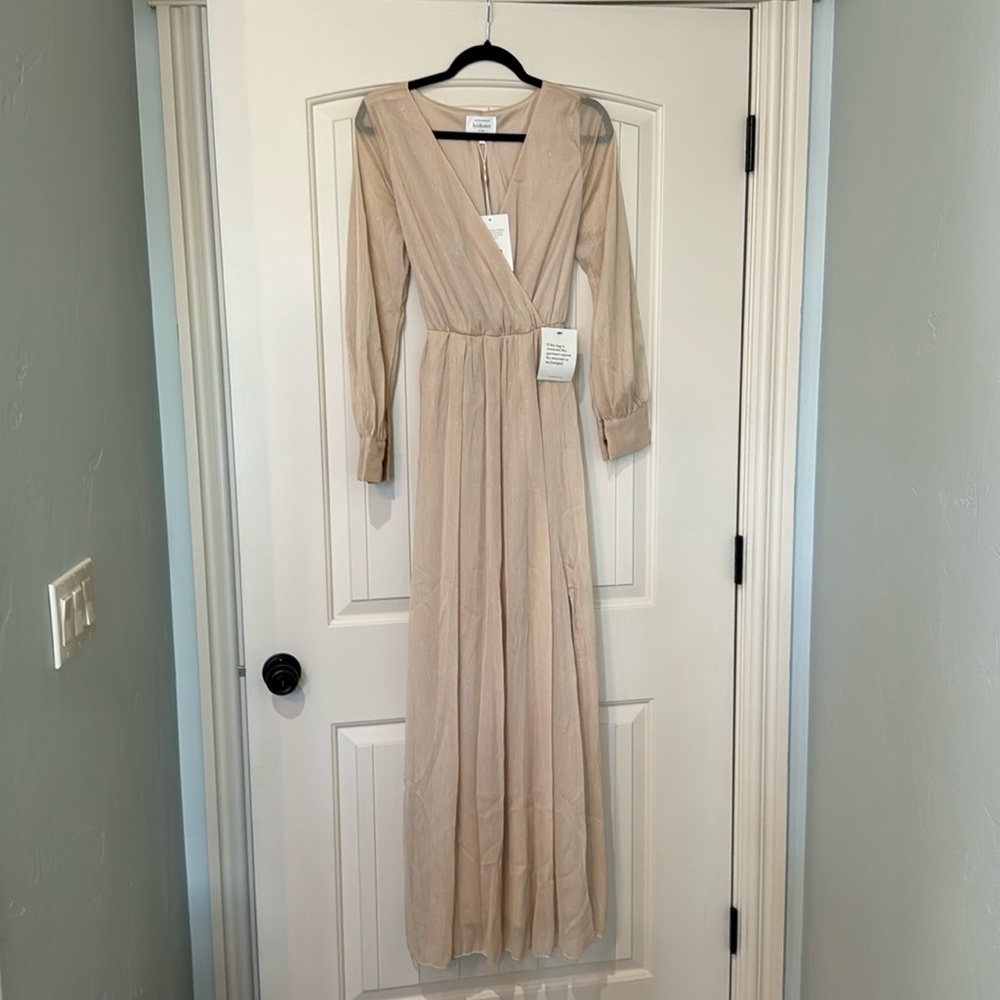 Champange colored maxi dress